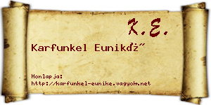 Karfunkel Euniké névjegykártya